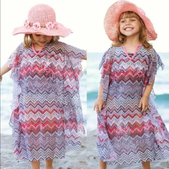 Mia belle Baby crochet kaftan swim cover up 2/3T - Picture 2 of 6